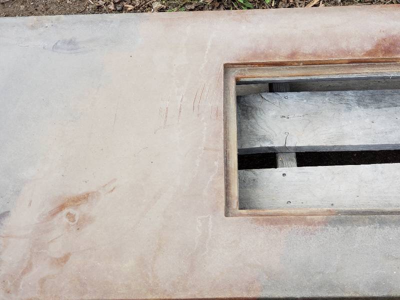 lot 123 image: Rectangle Concrete Table  Bench Top