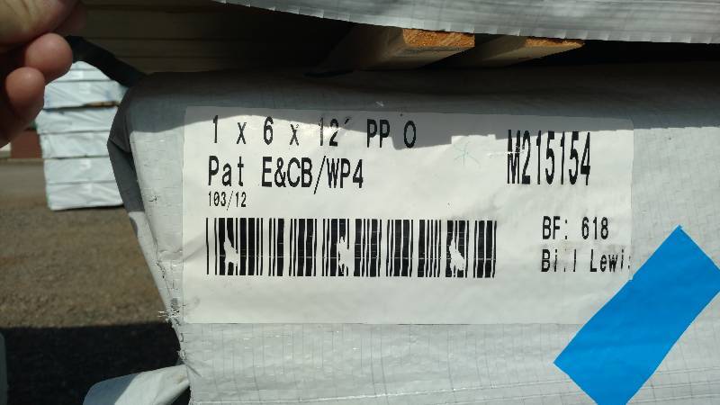 1x6x12 Ponderosa Knotty Pine Dual Pattern Tongue and Groove Outs