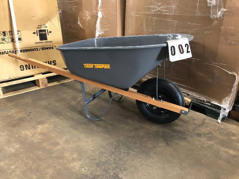lot 2 image: True Temper Steel Tray Wheelbarrow