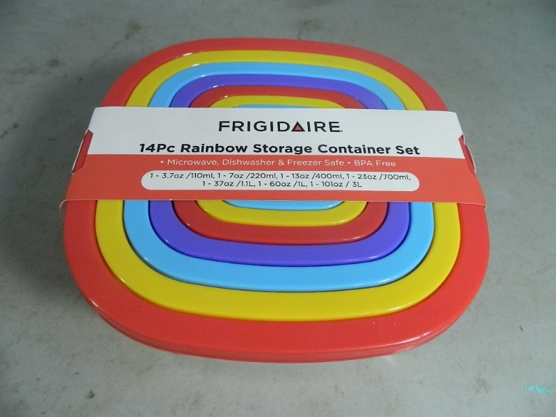 New Frigidaire 14 Pc Rainbow Storage Container Set