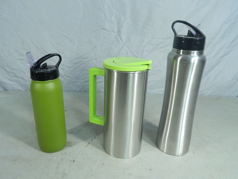 3 New Metal Drink Containers