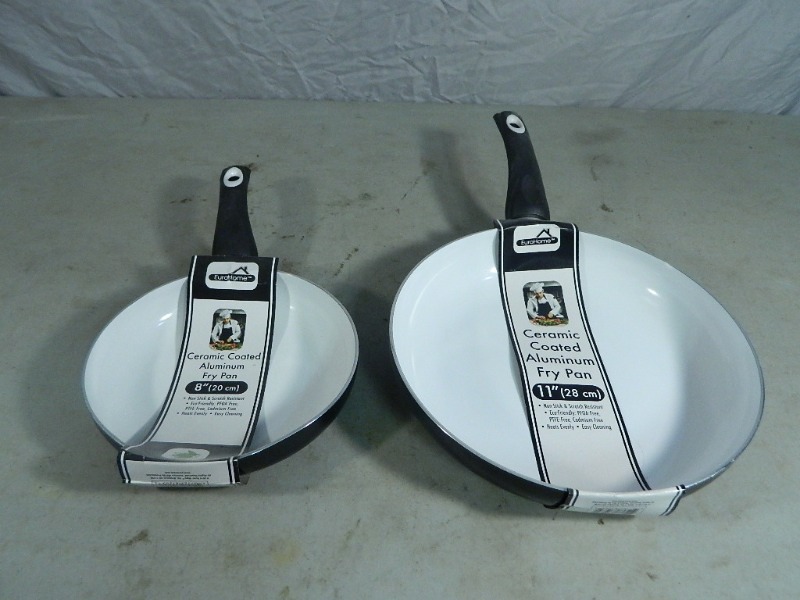 2 New Ceramic Coated Aluminum Fry Pans