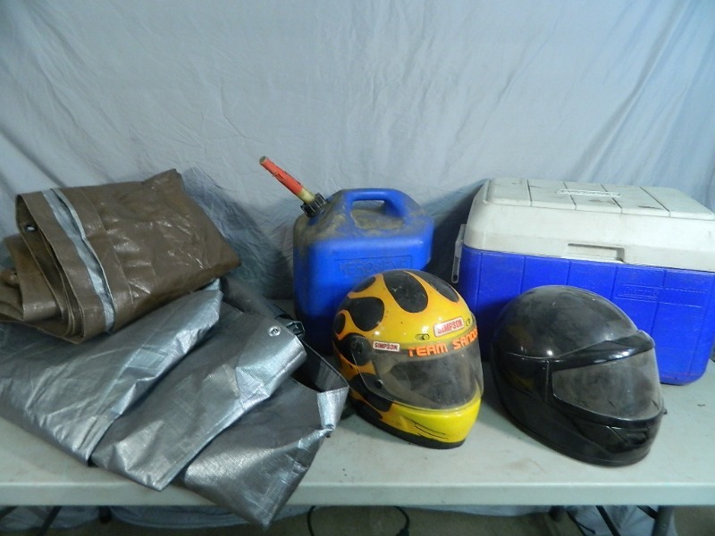 Cooler, Helmets, Tarps, Etc