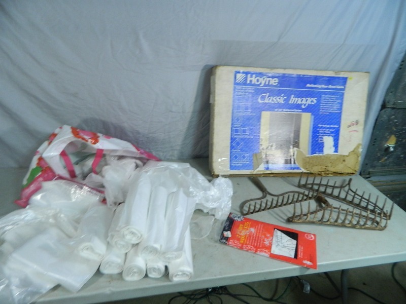 Lots of Trash Bags, Mirror, Rakes