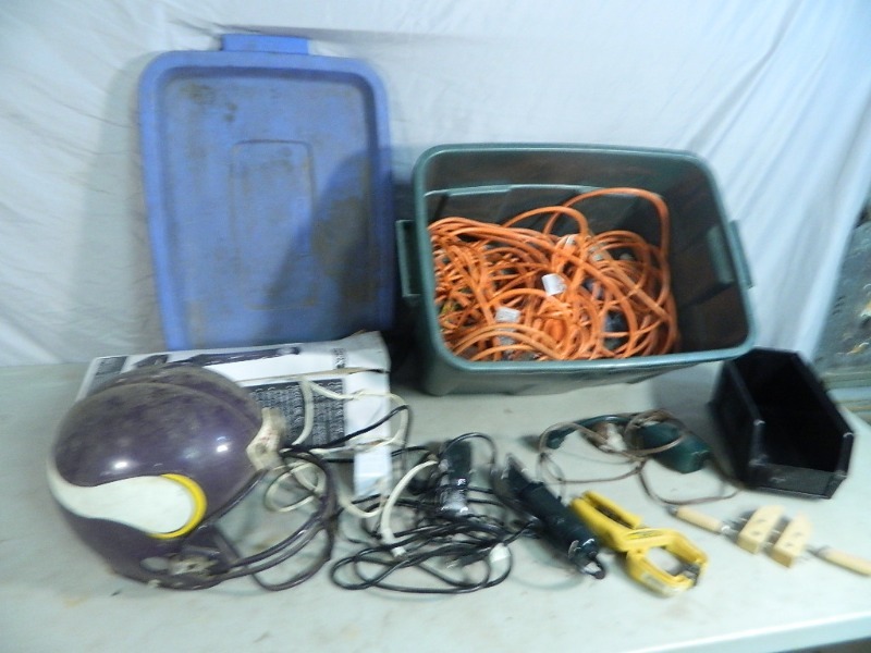 Vikings Helmet, Tools, Cord, Etc