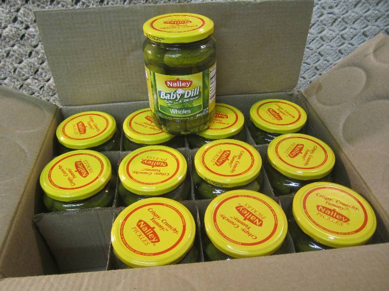 lot 16 image: Case of 12 Jars Whole Baby Dill Pic...