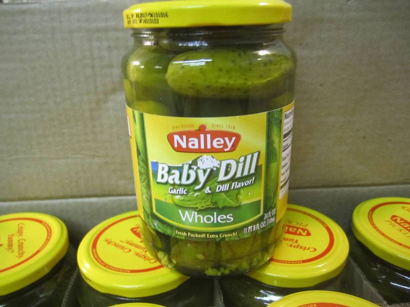 lot 17 image: Case of 12 Jars Whole Baby Dill Pic...