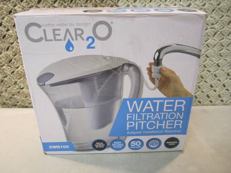 lot 24 image: Clear2O CWS100 Water Filter Pitcher...