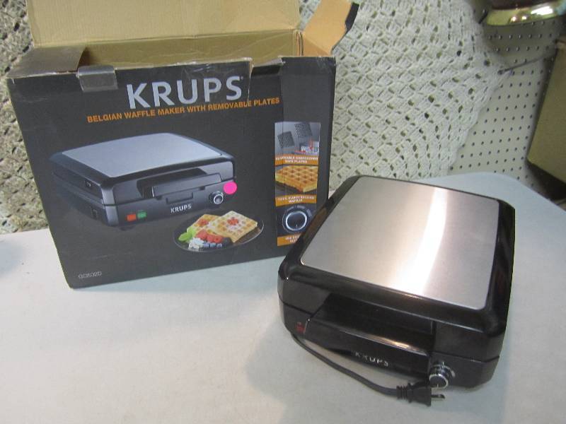 lot 70 image: Krups Belgian Waffle Maker with Rem...