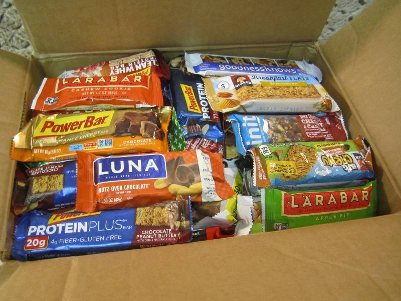 lot 146 image: Box Full of Various Granola and Pow...