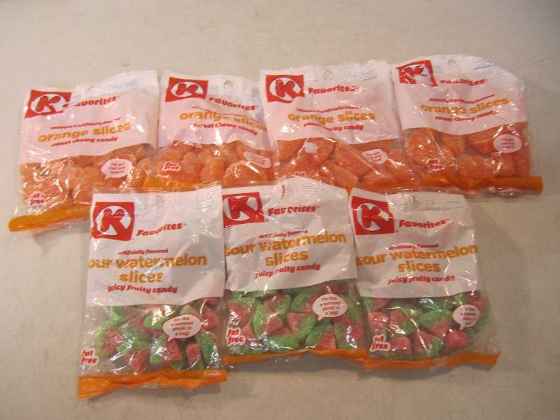 lot 153 image: Mixed Lot of 7 Bags 4 Orange Slices...