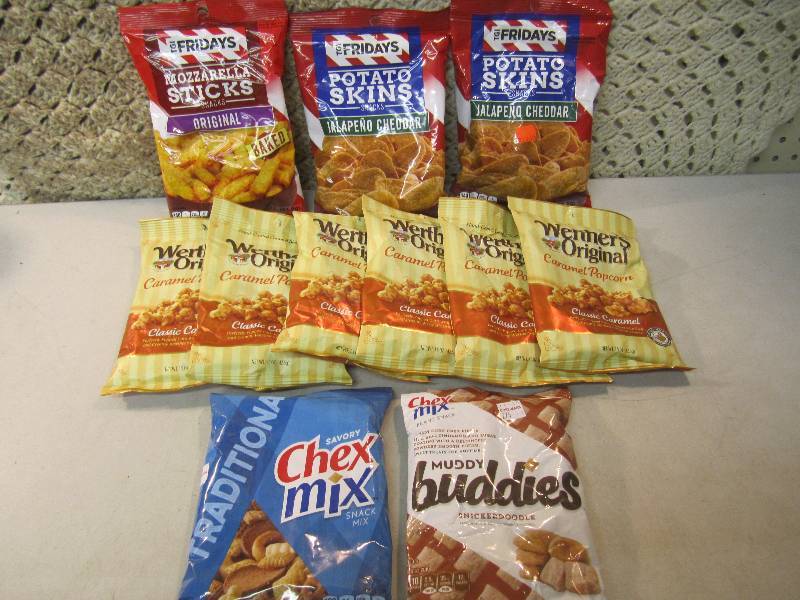 lot 167 image: Mixed Lot of Chips Caramel Popcorn ...