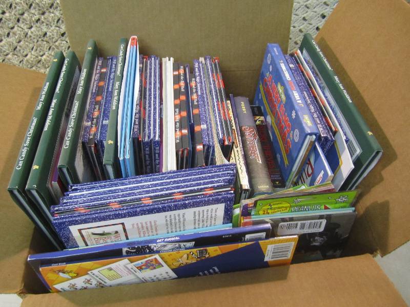 lot 206 image: Box Full of Kids Books and Coloring...