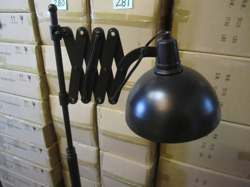 lot 234 image: Expandable Floor Lamp Black 58.5 t...