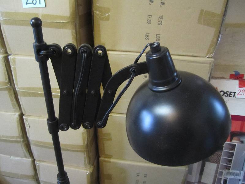 lot 235 image: Expandable Floor Lamp Black 58.5 t...