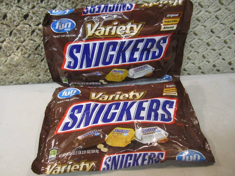 lot 297 image: 2 Big Bags Variety Snickers Fun Siz...