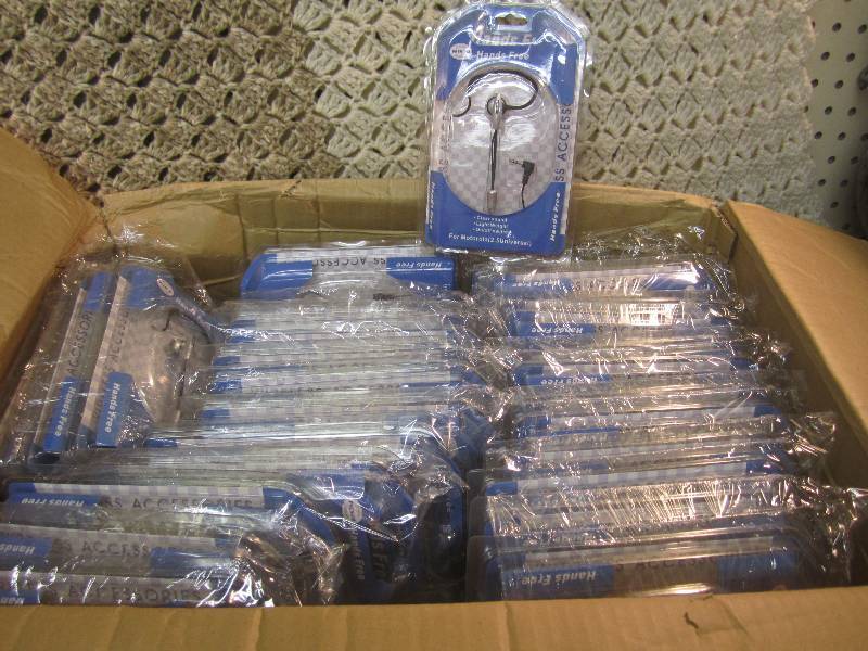 lot 308 image: Case of 100 Universal Handsfree Ear...