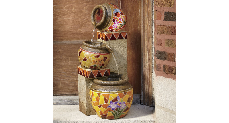 Mosaic Pots Fountain open box, unte...