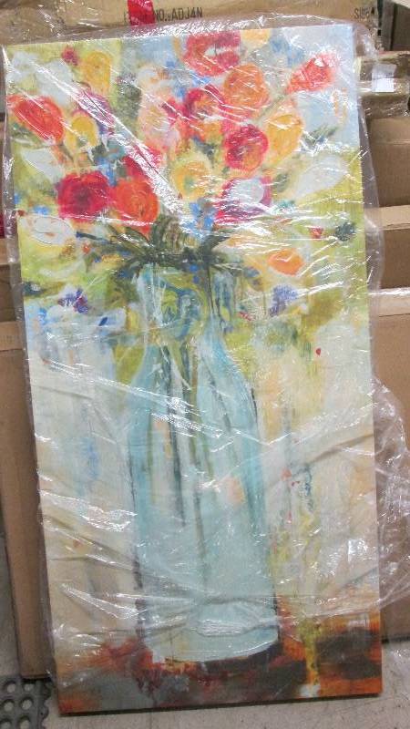 Flowers in Vase Wall Art 24x48 inch...
