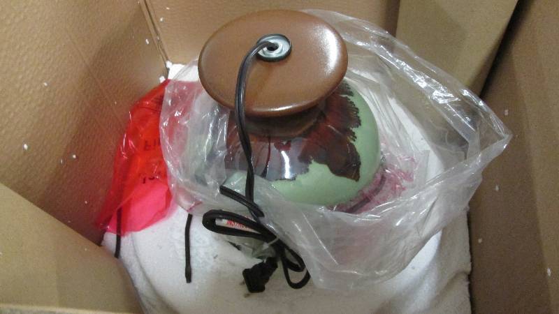 Glazed Ceramic Table Lamp open box,...