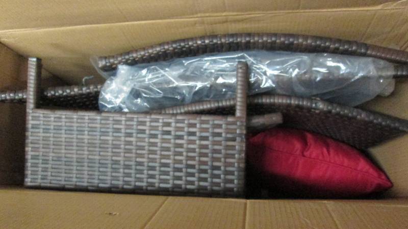 Forever Wicker Chair and Ottoman op...