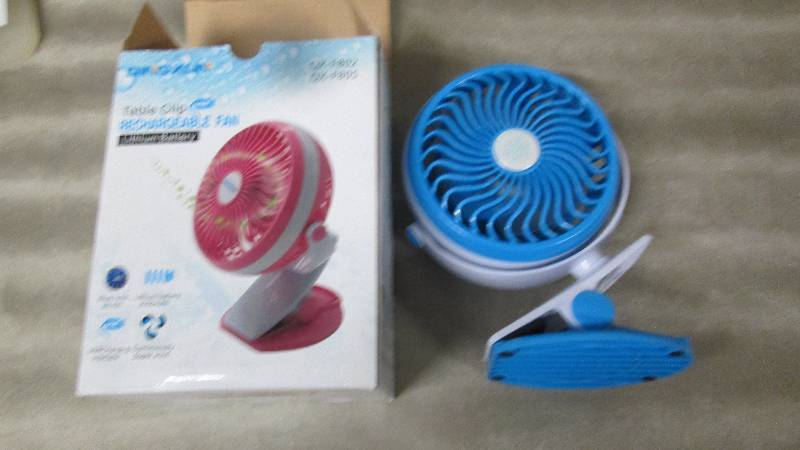 Table Clip Rechargeable Fan tested...