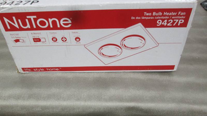 Nutone 2 Bulb Heater Fan, open box ...