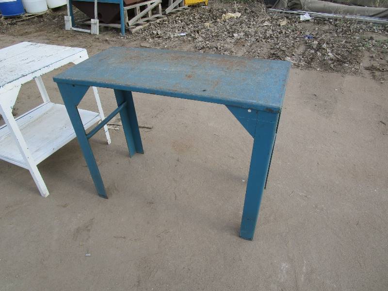 (2) Steel Tables 22x36x36 &  28x28x33