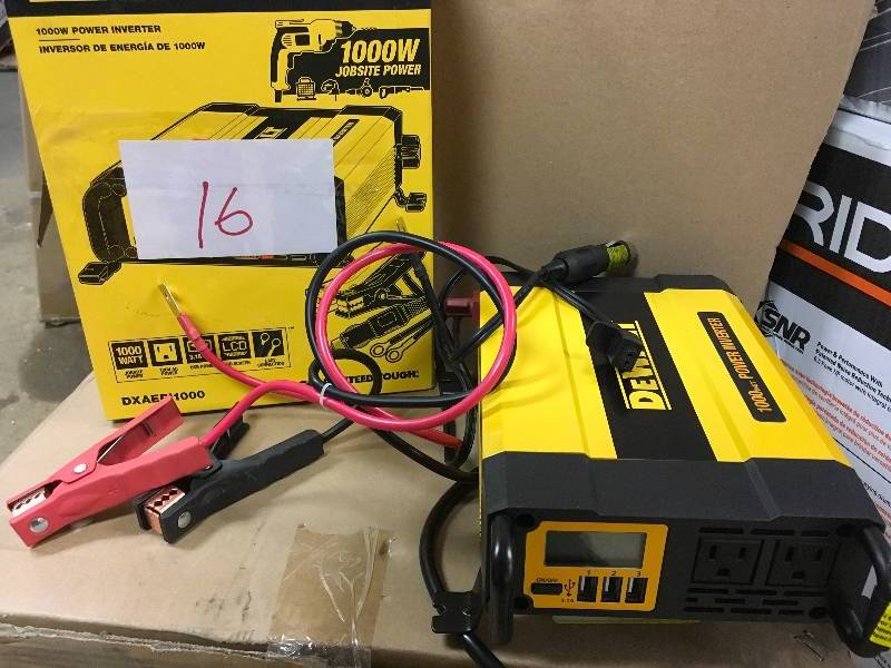 lot 16 image: DeWalt 1000-Watt Power Inverter not used like new