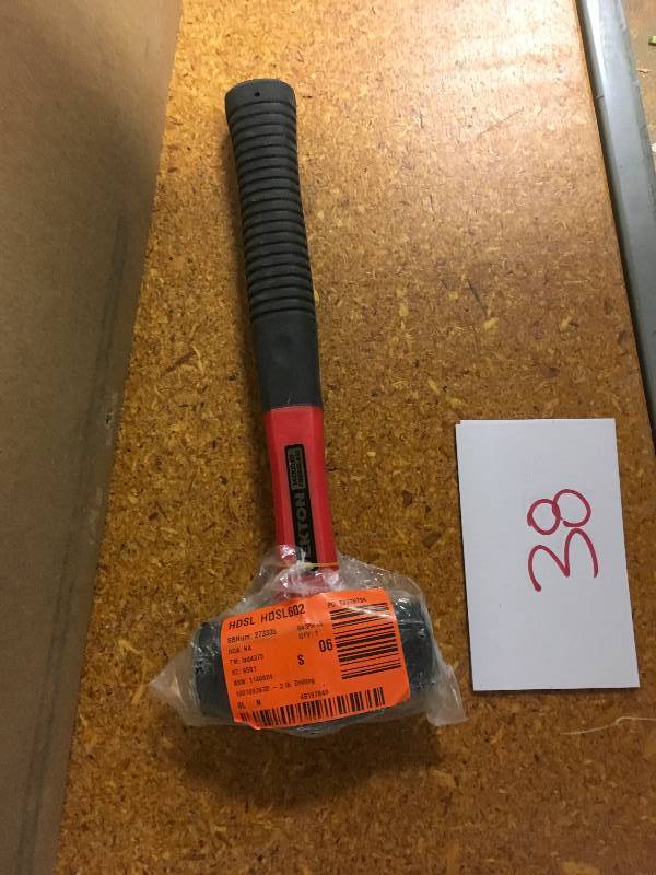 lot 38 image: Tekton 3 lb. Drilling Hammer not used
