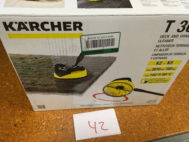 lot 42 image: Karcher T300 DeckDriveway Cleaner for Electric Pressure Washers not used