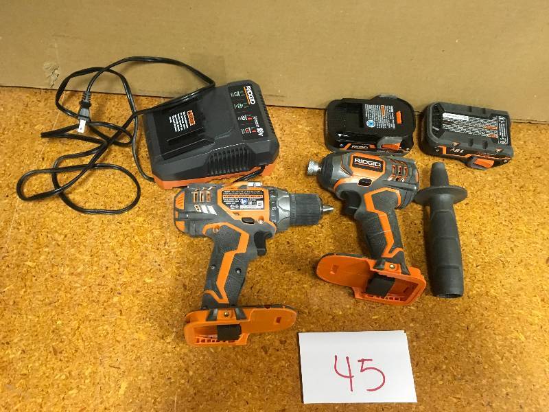 lot 45 image: 18-Volt X4 Li-Ion Cordless DrillDriver and Impact Driver 2-Tool Combo Kit with (2) 1.5Ah Batteries, Charger used like new