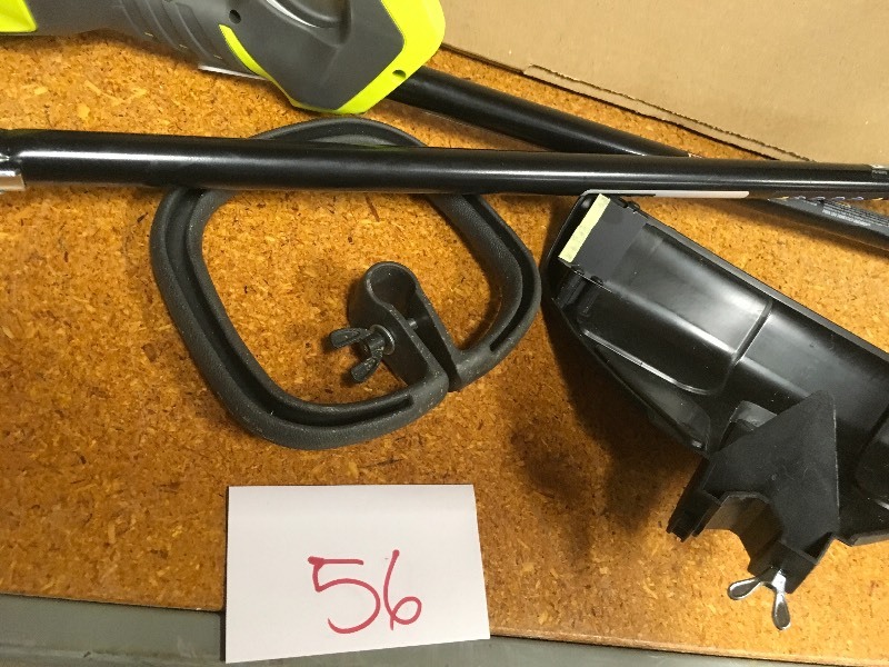 lot 56 image: Ryobi 18 in. 10 Amp Electric String Trimmer in like new condition