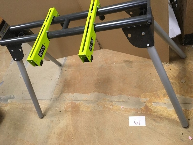 lot 61 image: Ryobi Miter Saw Stand with Tool-Less Height Adjustment
