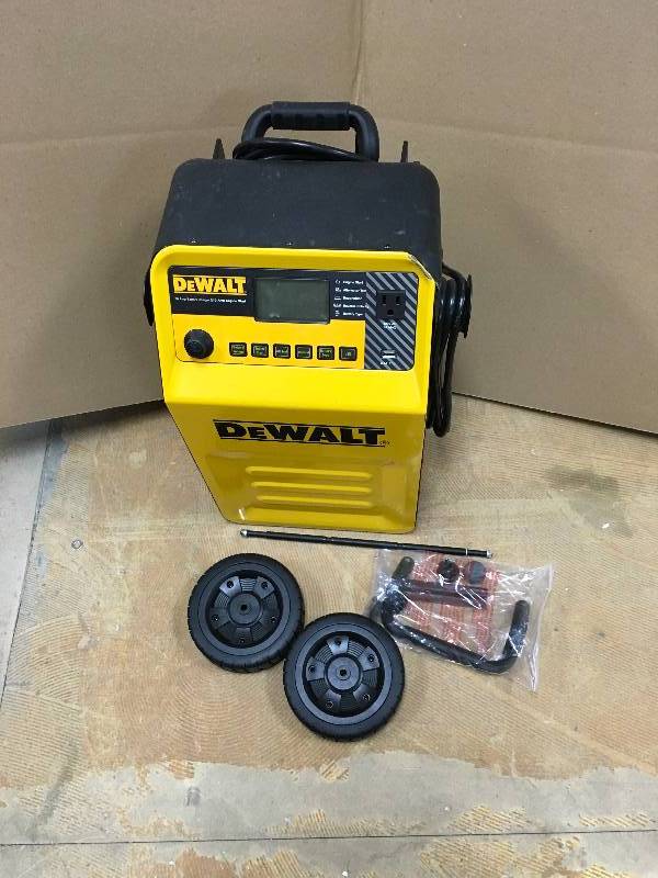 lot 65 image: DEWALT DXAEC210 70 Amp Rolling Battery Charger with 210 Amp Engine Start and 2 Amp Maintainer not used