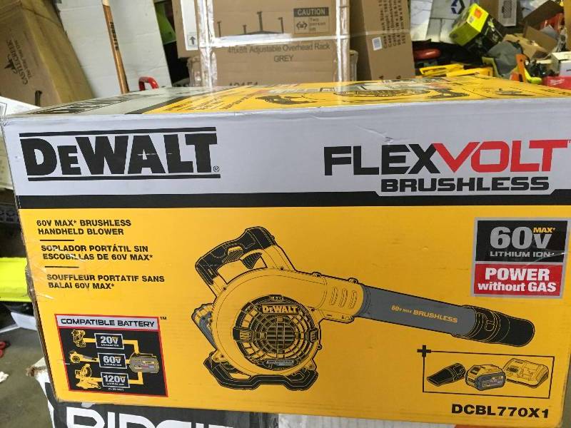 lot 42 image: DCBL770X1 FLEXVOLT 60V MAX HANDHELD BLOWER not used