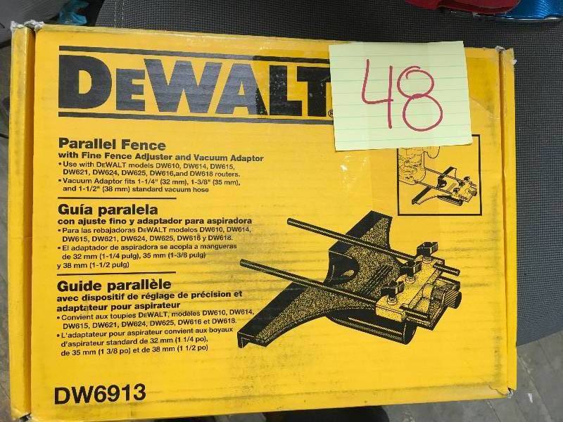 lot 48 image: DEWALT Universal Edge Guide with Dust Collection new