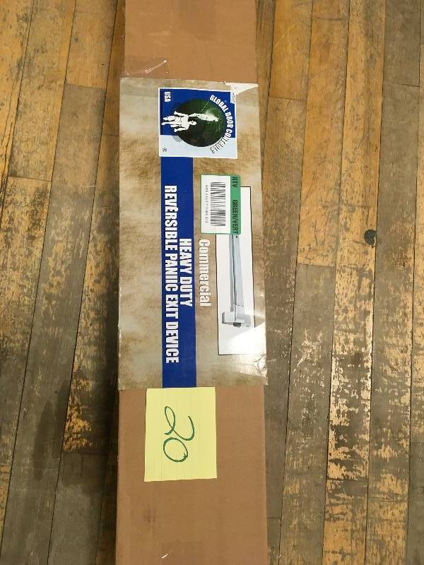 lot 20 image: Global Door Controls 32 In. Aluminum Touch Bar Exit Device