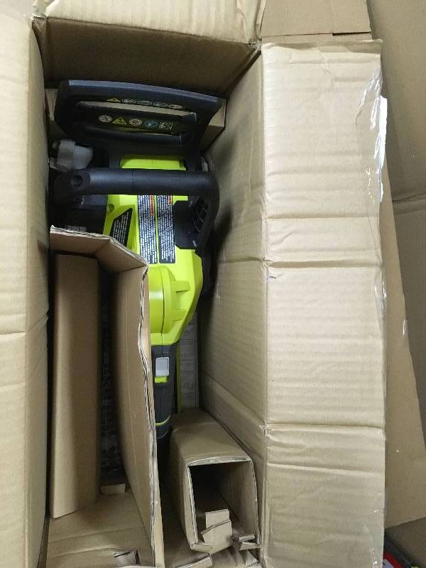 lot 61 image: Ryobi ONE 12 in. 18-Volt Brushless Lithium-Ion Electric Cordless Chainsaw - Battery and Charger Not Included P548A. Open box like new.