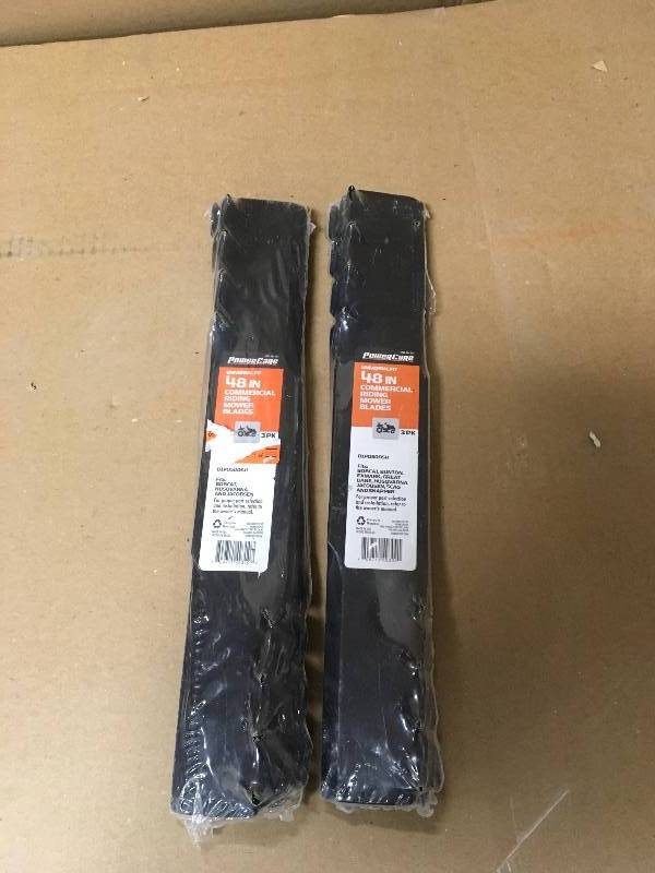 lot 82 image: Set of  2 New Power Care 48 Inch Commercial Mower Blades B1PD5005H