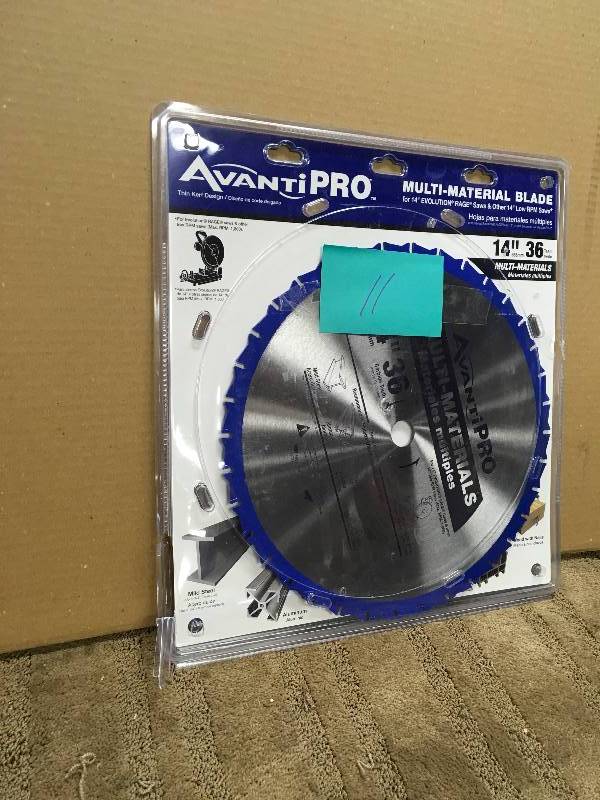 Avanti 14 in. x 36 in. Tooth Multi-Material Saw Blade  open pkg