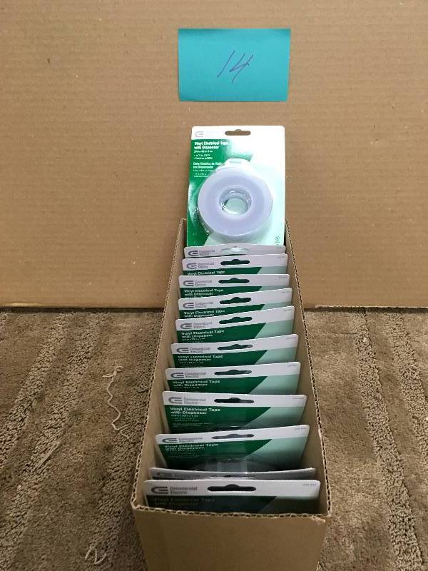 Commercial Electric 34x 33 Vinyl Electric Tape wDispenser 12-Pack New