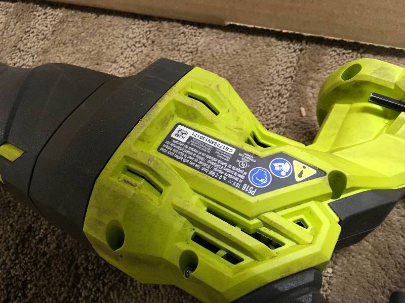 Ryobi p516 18-Volt ONE Cordless Reciprocating Saw - Tool Only  good condition