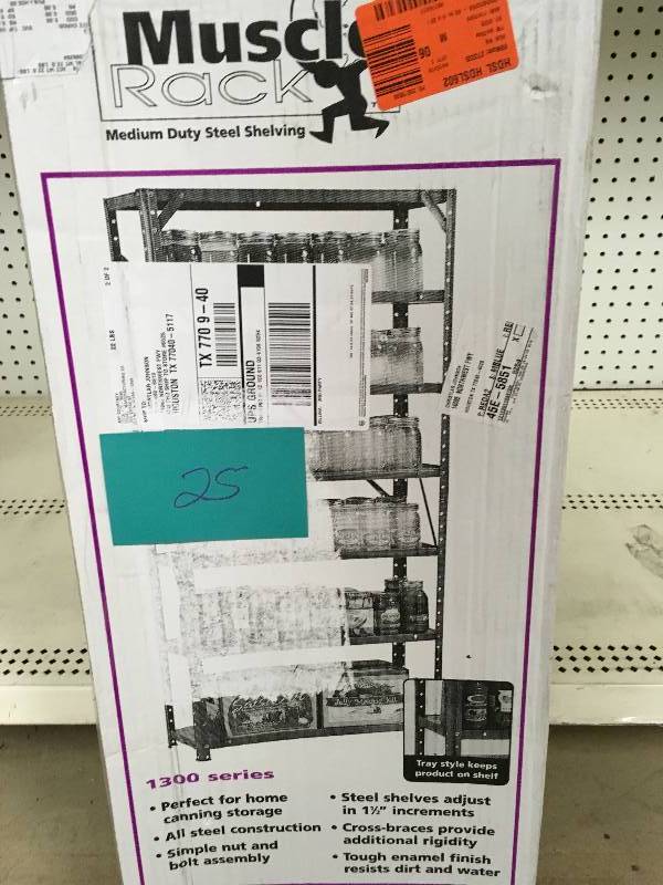 Muscle Rack 60 in. H x 30 in. W x 12 in. D Steel Canning Shelving Unit in Gray