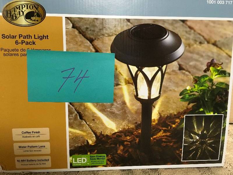 Hampton Bay solar path light 6-pack new
