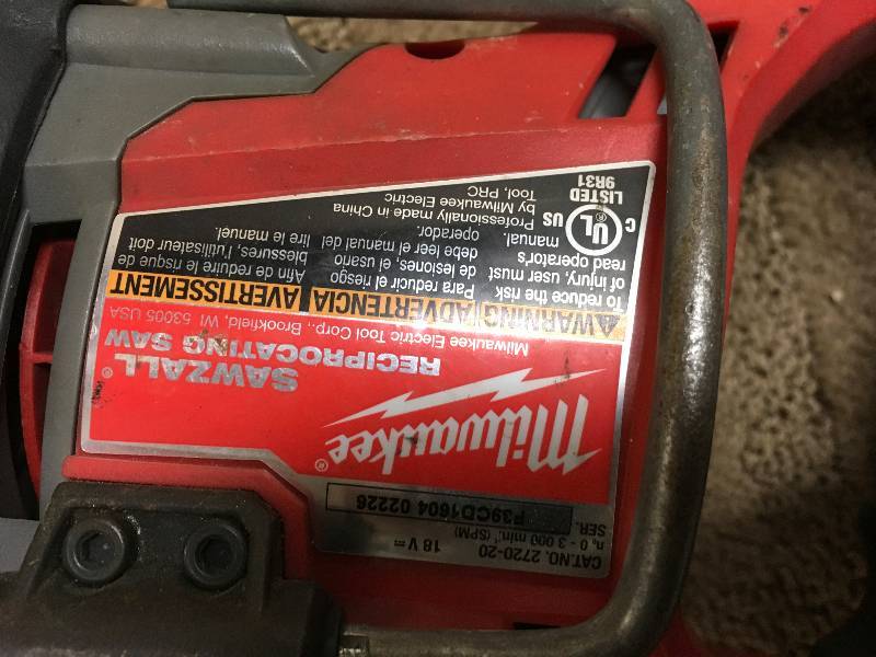 Milwaukee sawzal in good condition