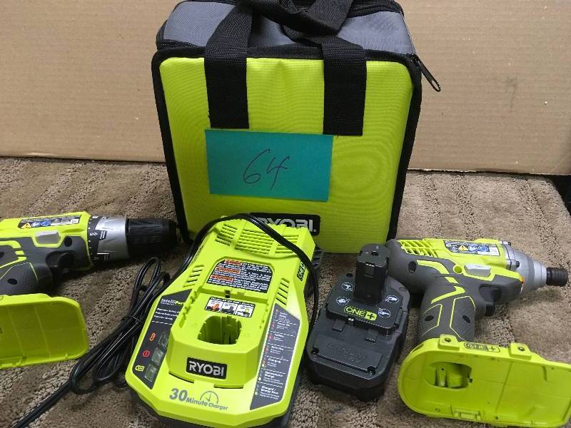 Ryobi drill driverimpact driver combo kit with battery and charger included