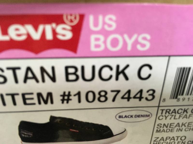 Levis canvas boys shoes new