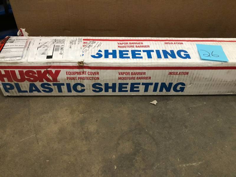 lot 26 image: Husky Plastic Sheeting Vapor Barrier not used