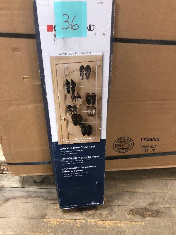 lot 36 image: Closetmaid over the door shoe rack not used